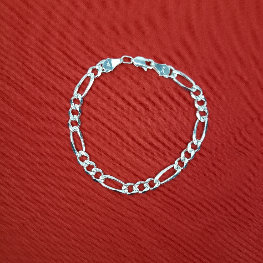 925 Solid Sterling Silver Bracelet For Men 22cmm